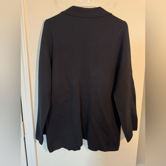 Roolee Black Open Front Long Blazer Cardigan Black Womens Size Small - Picture 8 of 9
